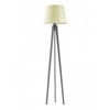 Lampa podłogowa Curacao trójnóg drewniana z abażurem ecru do salonu i sypialni Lysne