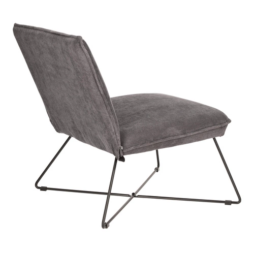 Fotel kubełkowy Moana szary sztruks do salonu nowoczesny skandynawski łatwoczyszczący