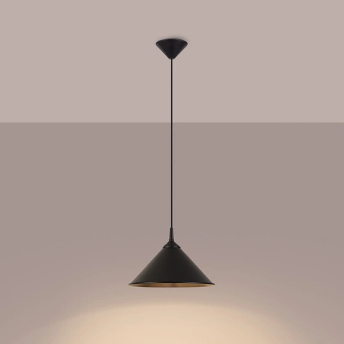 Lampa wisząca ZUMA czarna nowoczesna stalowa do salonu kuchni i nad stół 30 cm