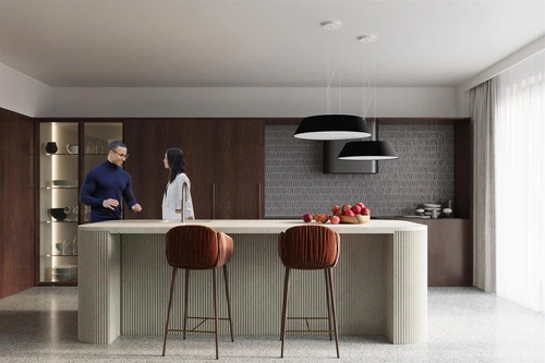 Żyrandol nowoczesny czarny Vega 60 do salonu i kuchni z tkaniny i szkła 5-punktowy