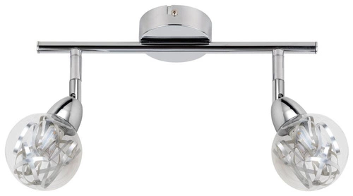 Lampa sufitowa Bolo listwa 2x6W LED smd  główka okrągła 1e z przegubem klosz wymienny kd system