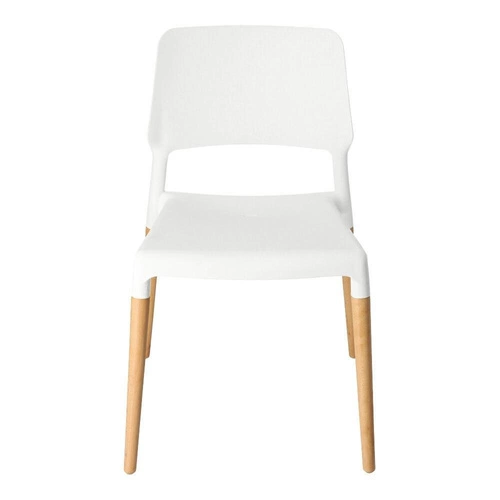 Krzesło do jadalni Cole inspirowane Ecco białe skandynawskie sztaplowane łatwe czyszczenie