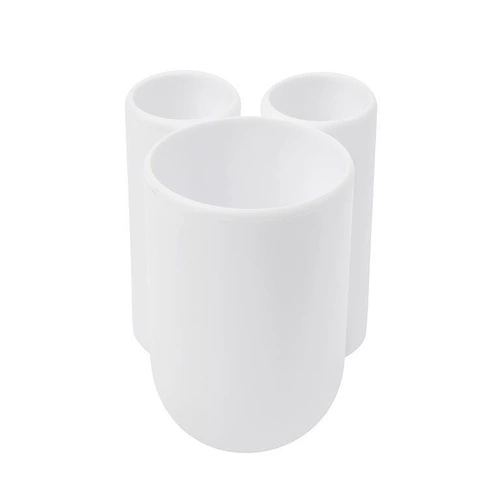 Umbra Touch biały nowoczesny pojemnik na szczoteczki do zębów do łazienki