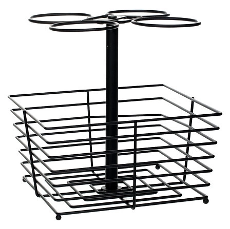 Stojak z 4 kubkami 260ml i koszykiem