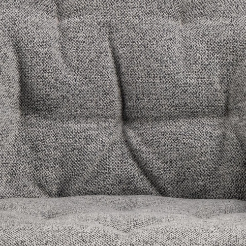 Krzesło tapicerowane Brooke obrotowe szare do jadalni i salonu nowoczesne z podłokietnikami