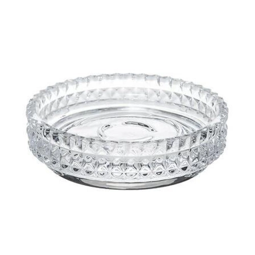 Mydelniczka szklana Precious transparentna do łazienki okrągła na mydło 5five