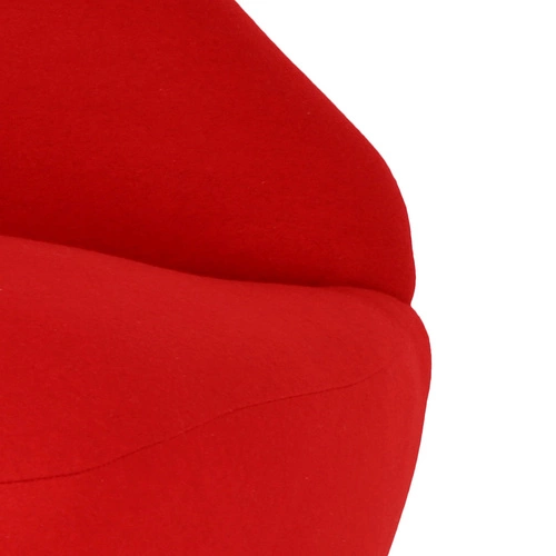Fotel wypoczynkowy Usta 1 czerwony wełniany do salonu nowoczesny inspirowany Kiss Bocca