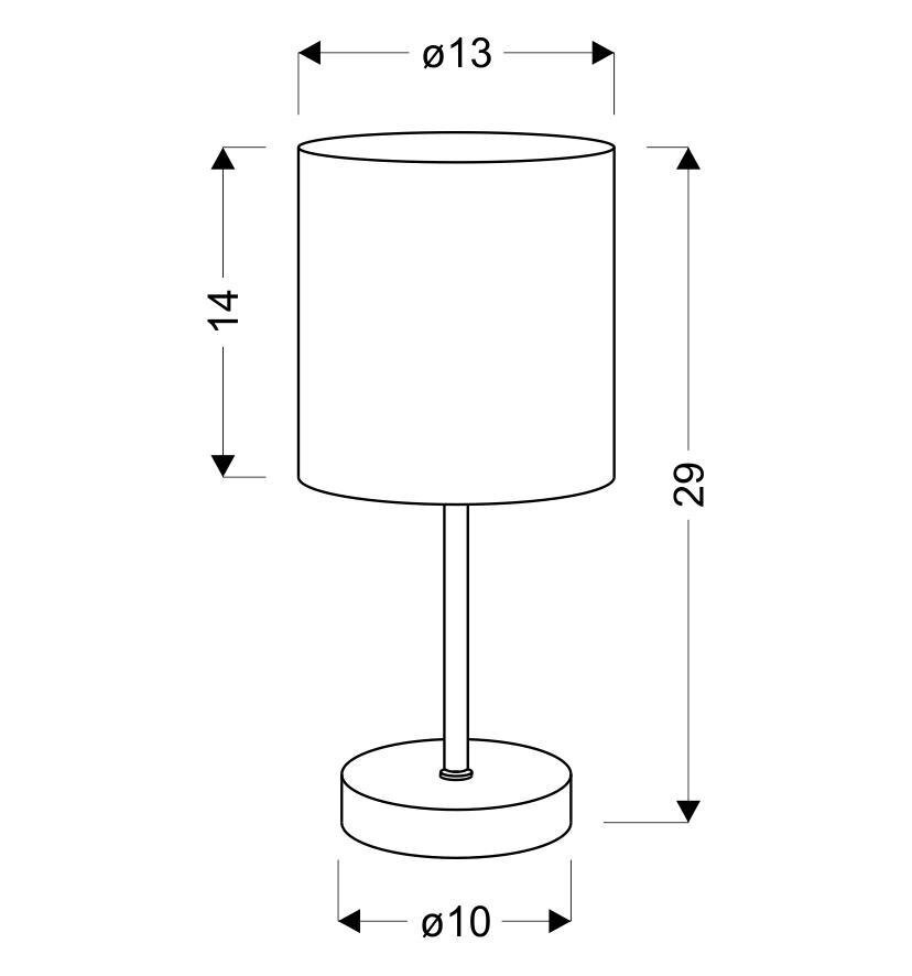Lampa stołowa Emily 1x40W E14 kremowa