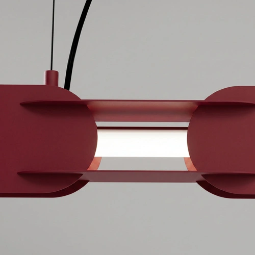 Lampa wisząca LED CHAIN burgund 91 cm nowoczesna do salonu
