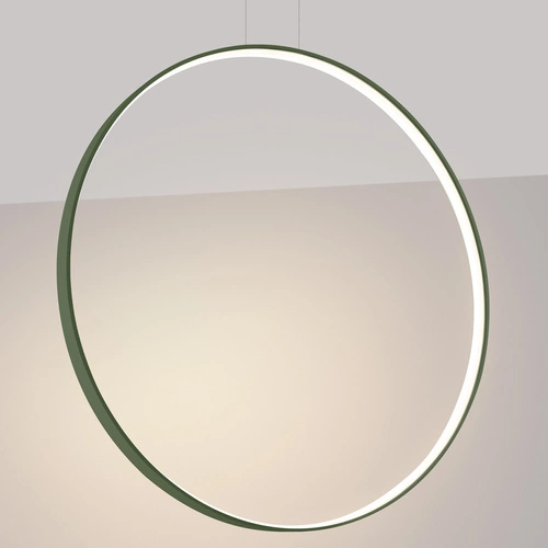 Lampa wisząca LED RIO 110 zielona oliwka nowoczesna do jadalni i nad stół Thoro