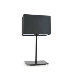 Lampka nocna AMALFI nowoczesna z grafitowym abażurem i czarną podstawą do sypialni LYSNE