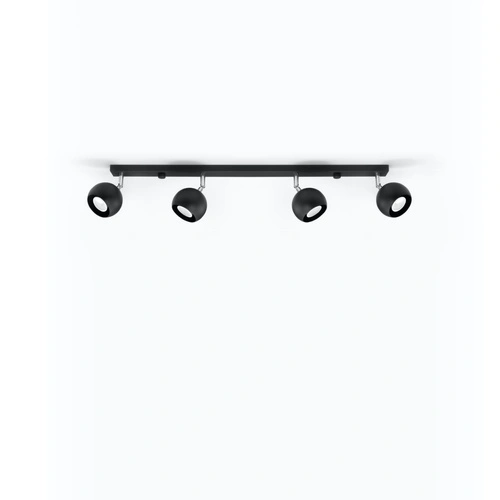 Plafon sufitowy OCULARE 4L czarny nowoczesny metalowy do salonu i kuchni Sollux