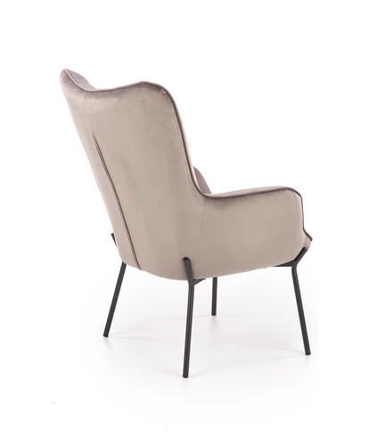 Fotel kubełkowy Cabres szary nowoczesny do salonu i biura z podłokietnikami Intesi