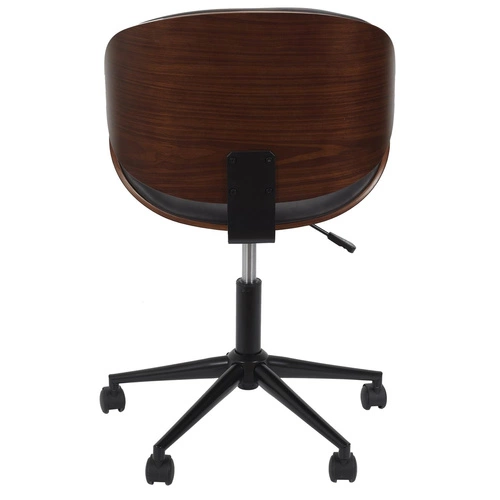 Fotel biurowy ergonomiczny Reno Intesi obrotowy na kółkach skórzany brązowy nowoczesny do biura