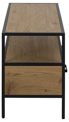 Szafka RTV Seaford z szufladami dąb/czar