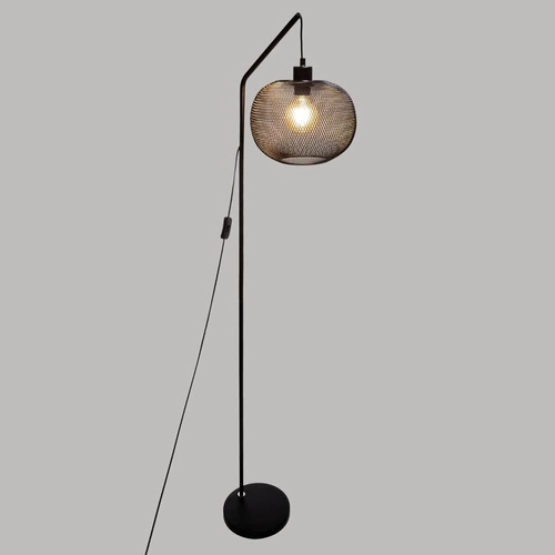 Lampa stojąca Emie czarna metalowa do salonu nowoczesna lampa podłogowa Atmosphera 157 cm