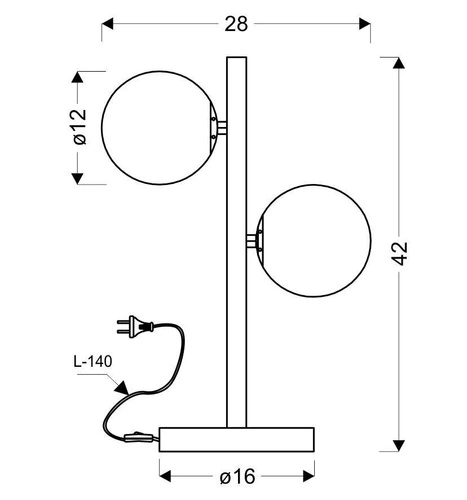 Nowoczesna lampa stołowa Kama złoto-biała glamour do salonu i sypialni metal szkło 42 cm
