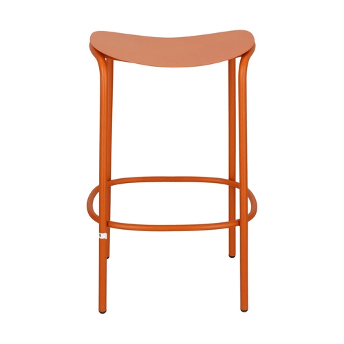 Hoker metalowy Trick 65 cm pomarańczowy nowoczesny do kuchni i wyspy bez oparcia SCAB Design