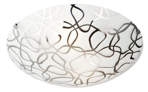 Plafon okrągły Galeo 30 biały lustrzany nowoczesny glamour do salonu i sypialni