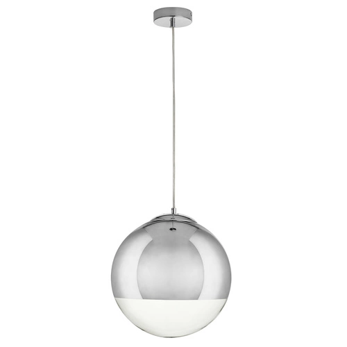 Lampa wisząca kula szklana chromowana FLASH M Step into Design do salonu 30 cm