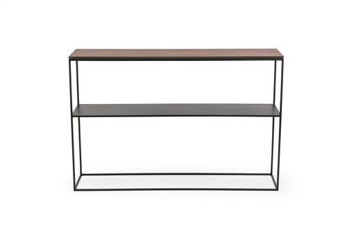 Konsola STAM 280 nowoczesna industrialna orzech amerykański z półką do salonu i przedpokoju