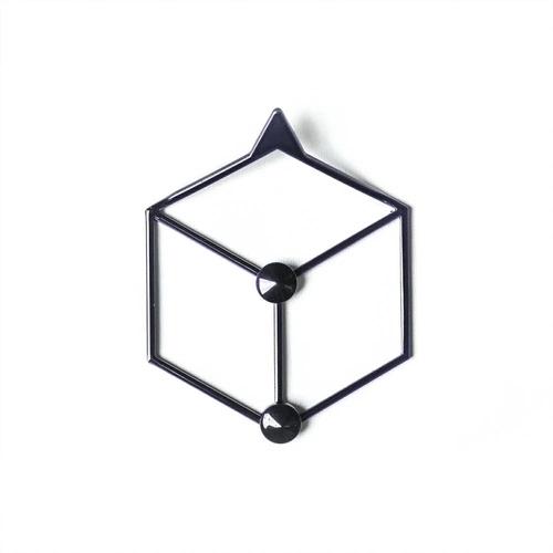 Stiga XS czarny nowoczesny metalowy wieszak ścienny do przedpokoju lub garderoby