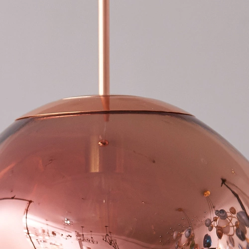 Lampa wisząca kula GLAM S 18 cm miedziana nowoczesna do salonu i nad stół