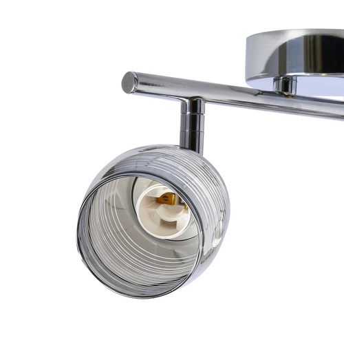 Nowoczesna lampa sufitowa Milton chromowana z ruchomymi kloszami do salonu i kuchni