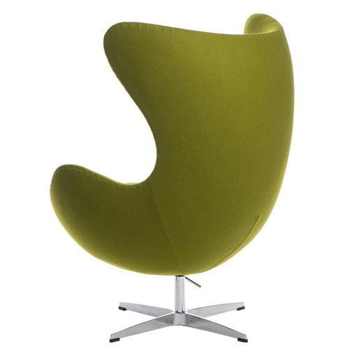 Fotel uszak Jajo Egg D2.DESIGN zielony kaszmir obrotowy bujany nowoczesny do salonu