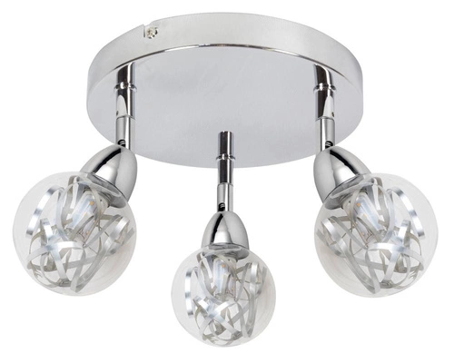 Lampa sufitowa Bolo plafon 3x6W LED smd  główka okrągła 1e z przegubem klosz wymienny kd system