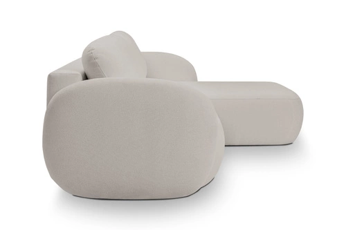 Narożnik z funkcją spania Salby prawy szary jasny nowoczesny do salonu z pojemnikiem