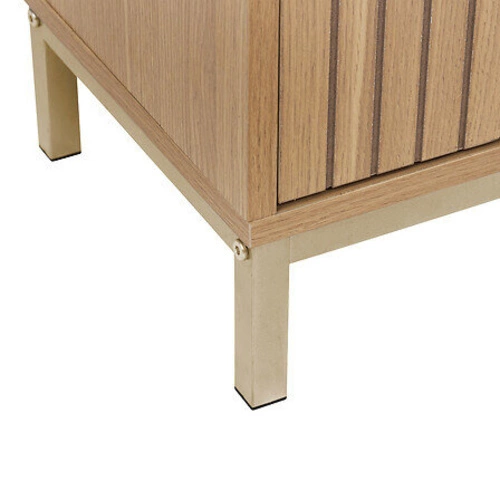 Wąska szafka łazienkowa stojąca Tasso naturalna skandynawska z szufladą 33 cm 5five