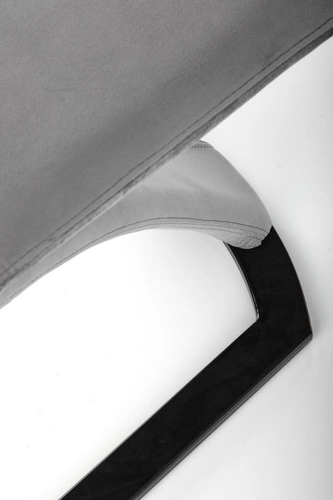 Krzesło tapicerowane welur Brigitte szare do jadalni i salonu nowoczesne pikowane Intesi