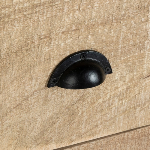 Komoda drewniana z szufladami Silas mango 150 cm do salonu rustykalna Atmosphera