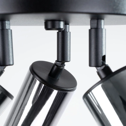 Plafon sufitowy WINX 3P czarny chrom nowoczesny metalowy do salonu i sypialni SOLLUX