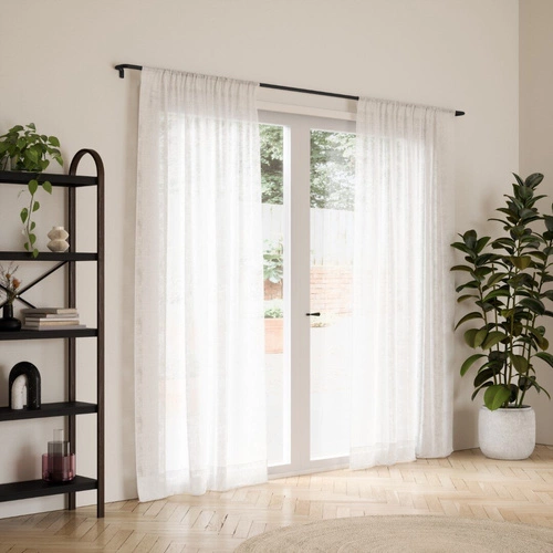 Karnisz pojedynczy regulowany Umbra Twilight czarny do zasłon zaciemniających 76-213cm