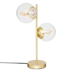 Lampka nocna glamour szklana Collectionneur złota do sypialni i salonu Atmosphera 48 cm