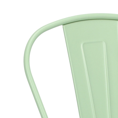 Krzesło metalowe Paris zielone inspirowane Tolix do jadalni i kuchni styl industrialny D2.DESIGN