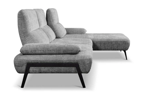 Narożnik Rasmus szary prawy nowoczesny z regulacją oparcia do salonu Intesi