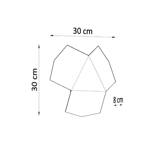 Nowoczesny biały kinkiet ścienny metalowy TRE Sollux do salonu sypialni lub nad lustro 30 cm