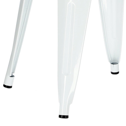 Taboret metalowy Paris biały inspirowany Tolix do kuchni i jadalni nowoczesny industrialny 46 cm