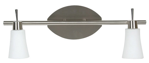 Lampa sufitowa Kroton listwa 2x40W G9  nikiel mat/biały