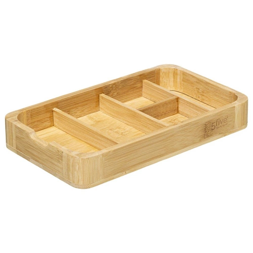 Organizer na biżuterię bambusowy z lusterkiem 5five simply smart do toaletki boho