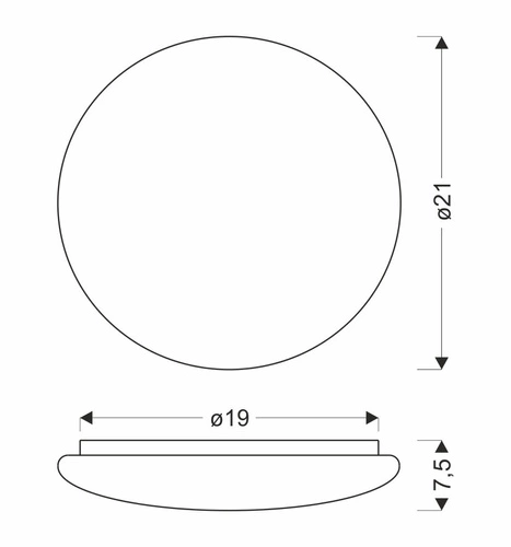 Plafon Belina plafon 21cm 12W LED 4000K  klosz biały