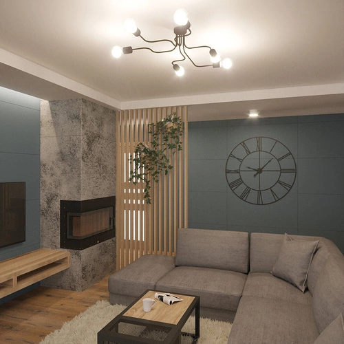 Żyrandol loftowy VECTOR 6 biały do salonu i jadalni metalowy 6-punktowy SOLLUX LIGHTING