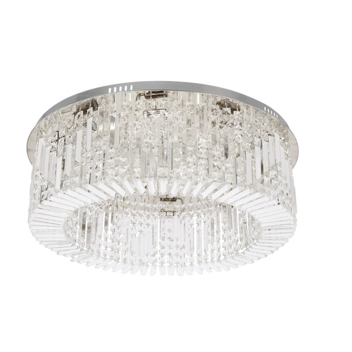 Lampa sufitowa MARANGA plafon chromowy 10x10W E14 kryształy bezbarwne