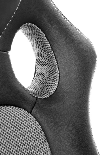 Fotel biurowy ergonomiczny Kelber nowoczesny czarno-szary obrotowy z regulacją Intesi