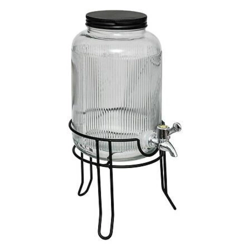 Dyspenser do napojów 4L + 4 kubki ze słomką 450ml