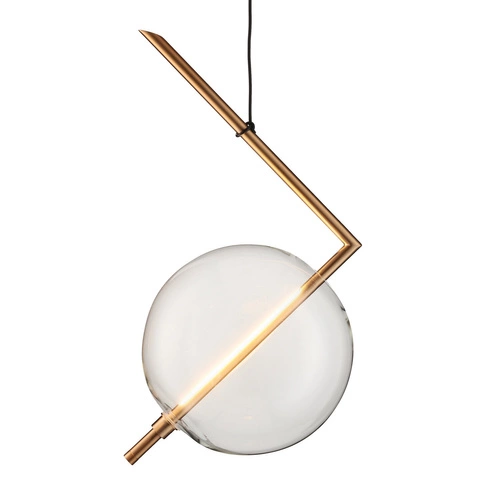 Lampa wisząca LED AMORE złota kula 24 cm nowoczesna do salonu i jadalni