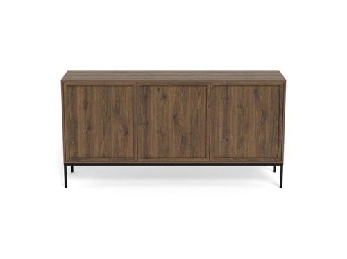 Komoda Palmdale dąb dymiony nowoczesna na czarnych nóżkach 80 cm